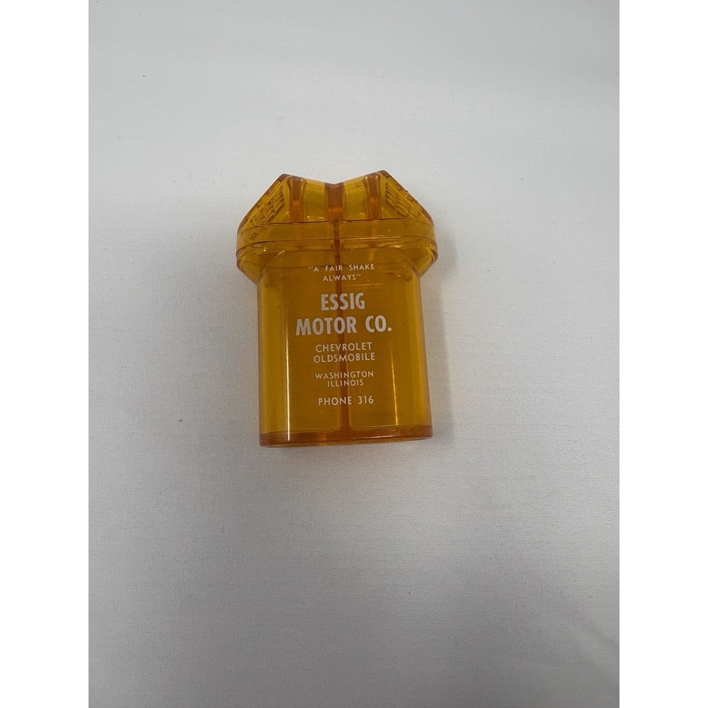 Vintage Advertising SALT & PEPPER SHAKER 2 in1, Plastic, Small Size Essig Motor